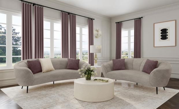 Ellorie 3-piece Upholstered Curved Sofa Set