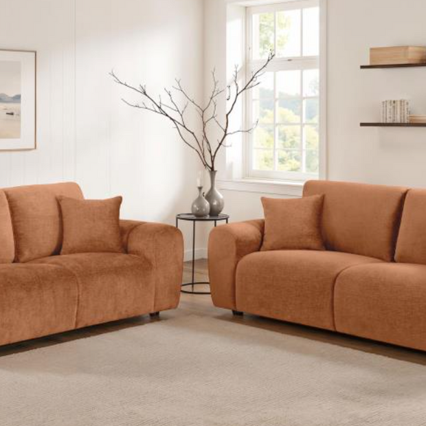 Burnett 3-piece Chenille Upholstered Sofa Set