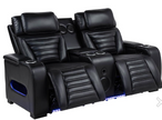 Zuma 3-piece Faux Leather Dual Power LED Sofa Set