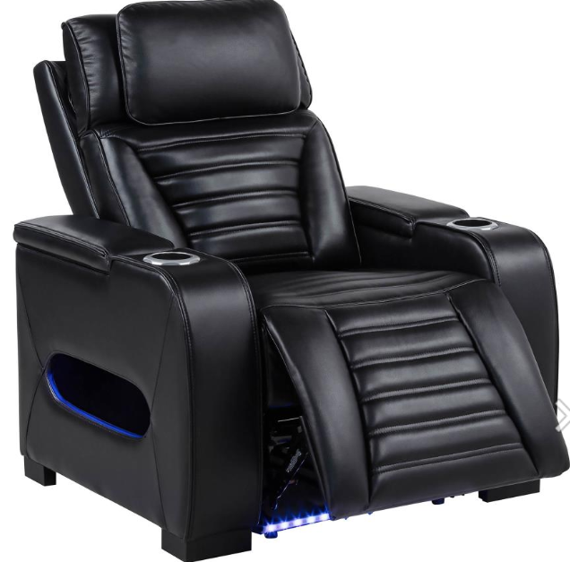 Zuma 3-piece Faux Leather Dual Power LED Sofa Set